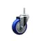 Service Caster 4 Inch Blue Polyurethane Wheel Swivel 34 Inch Threaded Stem Caster Service Caster SCC-TS20S414-PPUB-BLUE-34212 - alternate 1